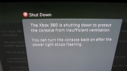 Xbox 360 Slim warning message