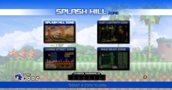 Sonic 4 level select screen