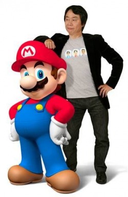 Shigeru Miyamoto and Mario
